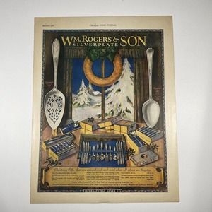 Vintage 1926 WM. Rogers & Son Silverplate Ad - Ladies Home Journal 925 Silver